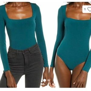 NWT Leith square neck bodysuit